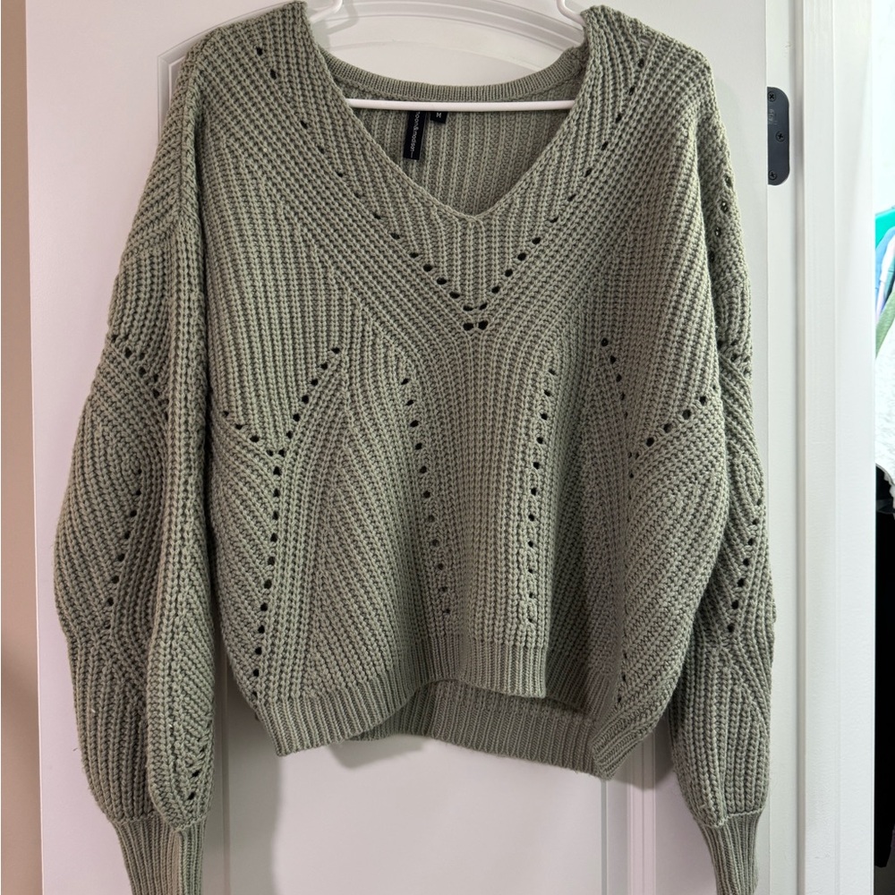 moon & madison Sage V-Neck Sweater